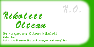 nikolett oltean business card